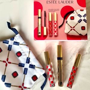New - Estee Lauder 4-pc. Full-Size Lip & Eye Set